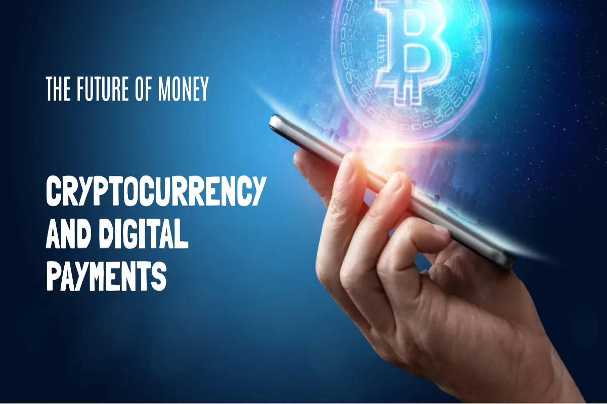 A visual representation of the concepts of Cryptocurrency and digital payments